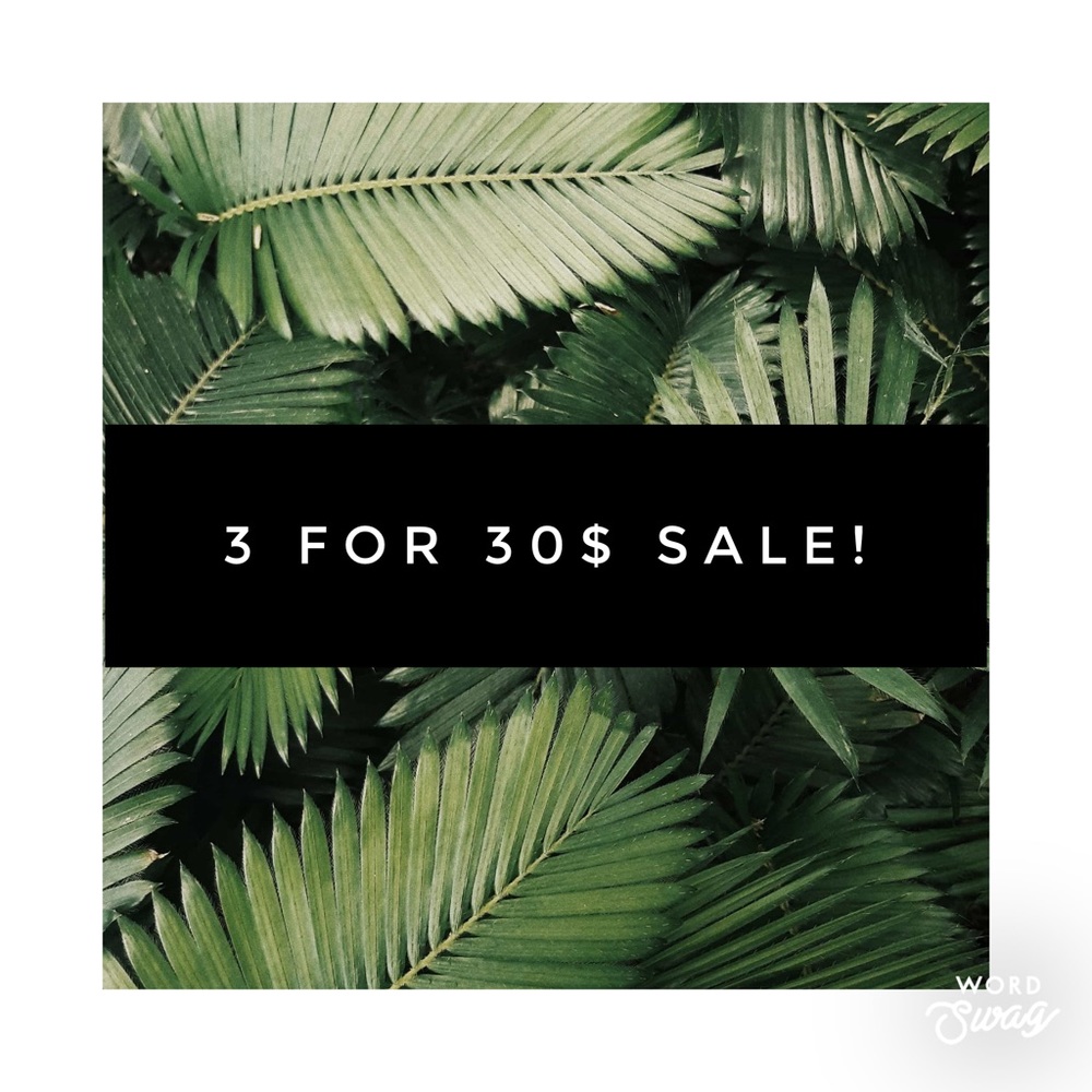3/30$ sale on marked items